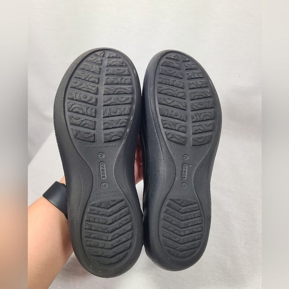 Crocs Jayna Womens Size 9W Slingback Slip On Ballet Flats Black Comfort - Picture 4 of 8